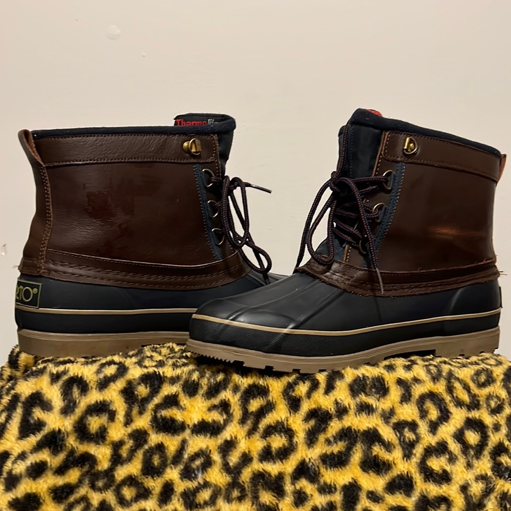 Sporto Duck Boots Women’s Size 10(Waterproof Brown Leather lace up